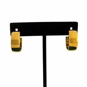 Vintage Monet Gold-Tone Hoop Earrings